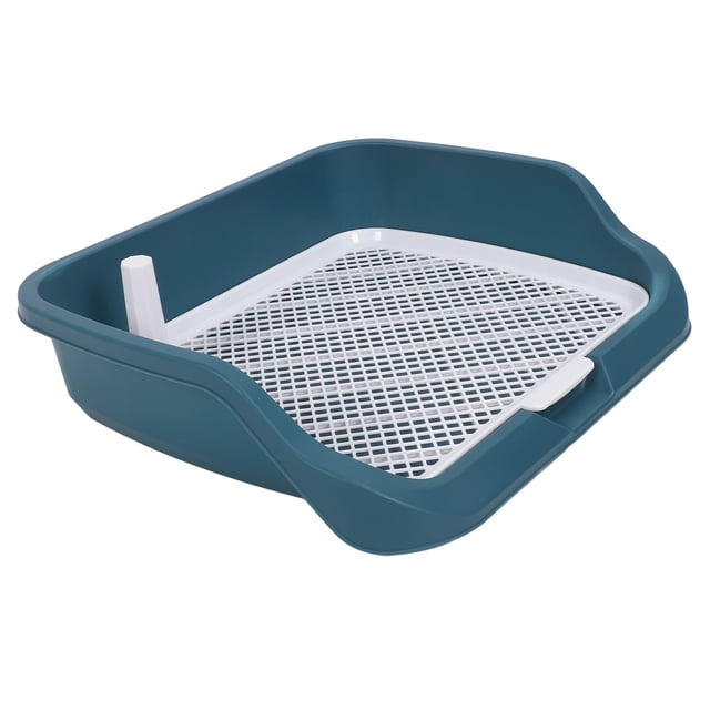 Dog Potty Tray, Small Dogs Puppy Toilet Detachable Washable Dog Potty Training Toilet Tray with Splash Wall for Indoor Use Potty Training 21.3x17.7x5.1in