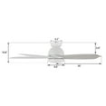 thumbnail image 3 of SMAAIR Povjeta 52" Flush Mount Ceiling Fan with Remote and Dimmable Light, 3 of 10