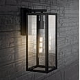 thumbnail image 3 of SAFAVIEH Welson LED Black Iron Outdoor Wall Sconce with Clear Glass Shade, 3 of 7