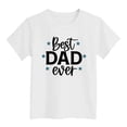 thumbnail image 4 of NINGMENG Hauts et T-Shirts pour Bébés Filles Été Fête des Pères Imprimé Lettre Col Rond Manches Courtes T-Shirts Décontractés Amples, Blanc, 18-24 Mois, 4 of 4