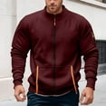 thumbnail image 5 of Men's Zip Up Pullover Jacket Lightweight Athletic Top For Gym Running Workout Casual Streetwear, 5 of 6