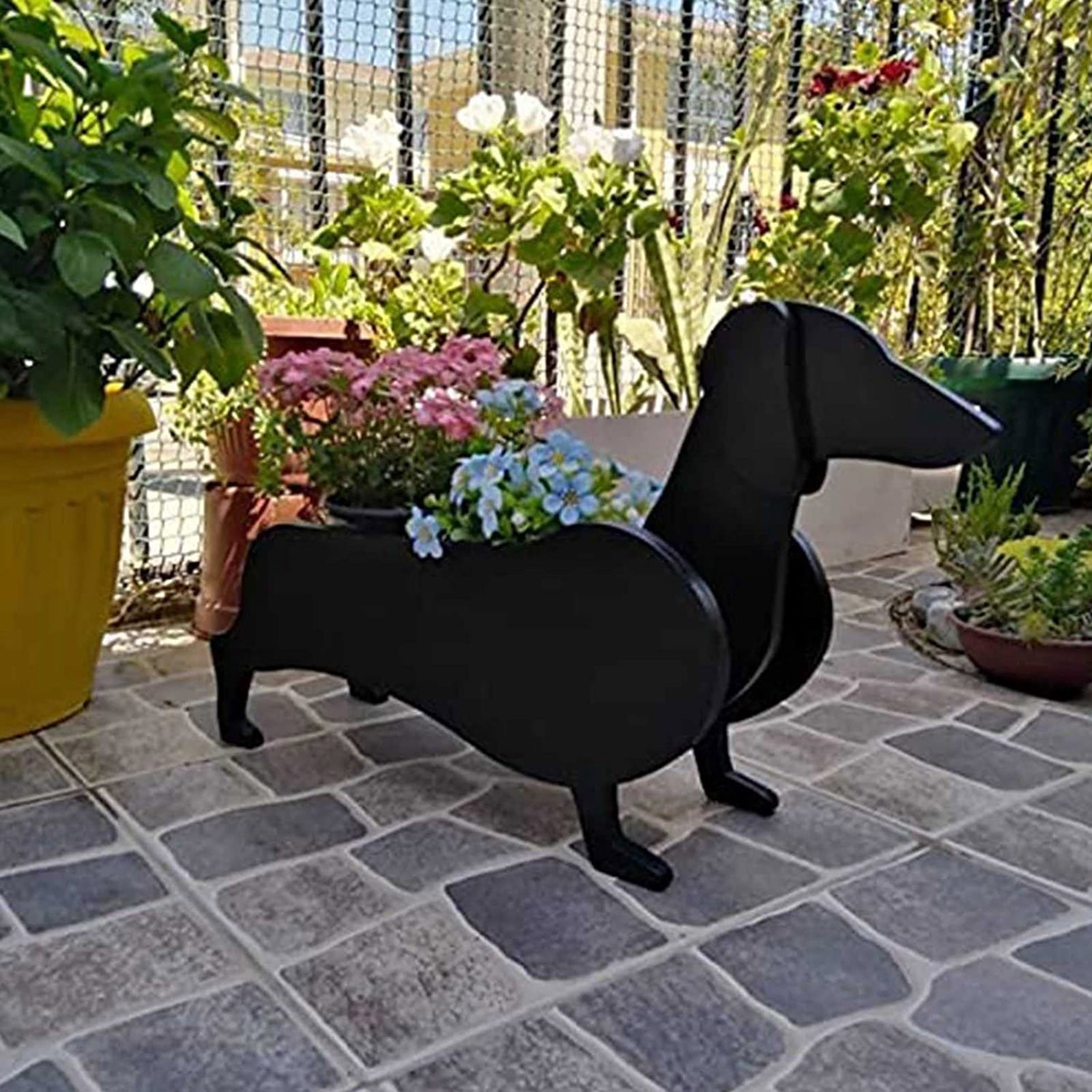 BNNG Dog Shaped Flower Pot Flower Pot Potted Decorations Animal Shape Cartoon Flower Pot Pet Puppy Flower Pot Indoor And Outdoor Gardening Decoration Planters With A Rustic Farmhouse Style