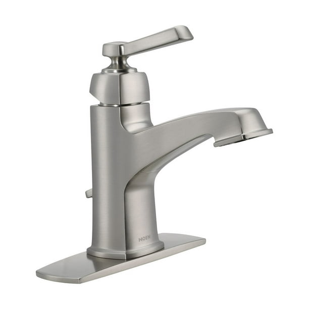 Moen Boardwalk Spot Resist Brushed Nickel OneHandle High Arc Bathroom