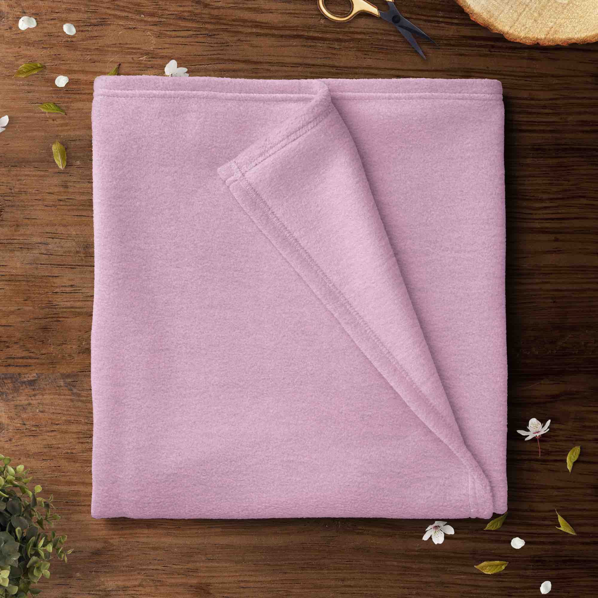 (2 pack) Mainstays 1.5 Yards 100% Polyester Lux Anti-pill Fleece Solids, Light Pink, 60" Wide for Crafts