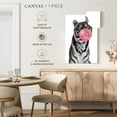 thumbnail image 4 of Elephant Stock Tiger Bubble Gum Wall Art - Vertical Canvas Wall Art - Living Room Wall Decor - Animal Canvas - Pink And Black Decor - 24" x 36", 4 of 4