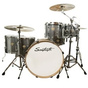 Sawtooth Command Series 6-Piece Drum Set Shell Pack with 24" Bass Drum, Silver Sparkle