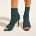 thumbnail image 1 of Calcetines de tacón alto para mujer, cómodos, sexys, de punto, con punta abierta, boca de pez, botas, sandalias Wmkox8yii hfjk1841, 1 of 7