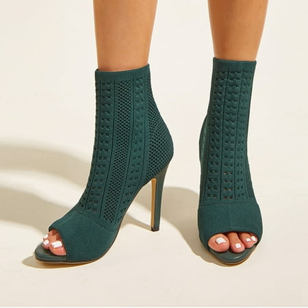 

HOMBOM Girl Women Shoes Christmas Platform Boots Fall&Winter High Heels Shoes Ankle Boots Medium Boots For Rollback