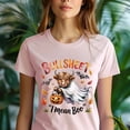 thumbnail image 5 of Funny Bullsheet I Mean Boo T-Shirt | Highland Cow Ghost Halloween Graphic Tee, Heliconia, Size 2XL, 5 of 6