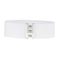 thumbnail image 4 of fenteer Wide Elastic Belt Cinch Female Simple Decoration Dress Belt for Women Ladies White, 4 of 8