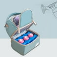 thumbnail image 4 of Breast Pump Bag Cooler Compartment for Breast Pump Double Layer for Mother Breast Milk Pump Blue, 4 of 7