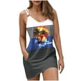 thumbnail image 2 of Horkkom Sundresses for Women Summer Casual Beach Hawaiian Dresses Spaghetti Strap V Neck Mini Dress XL, 2 of 6