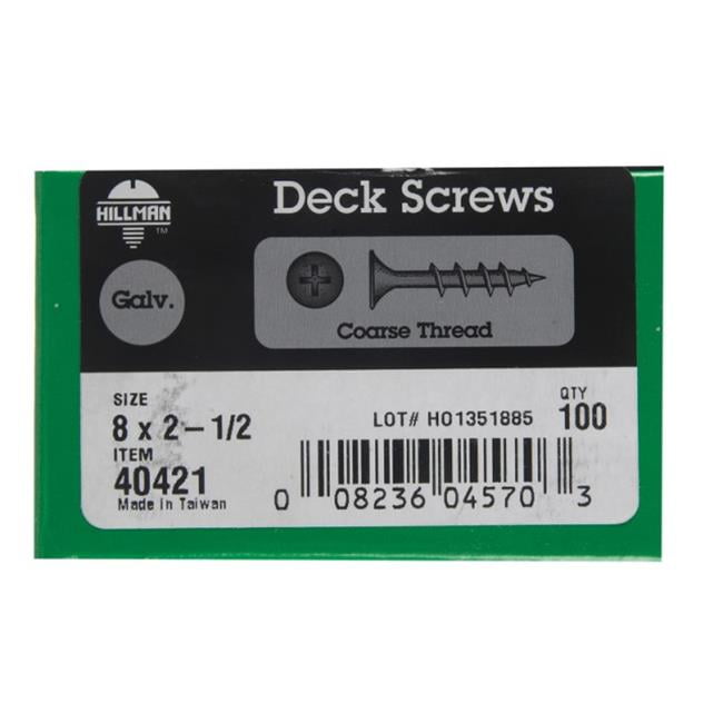 Powers Fastening Innovations 060043J-PWR Powers #14 by 1-1//2-Inch Type A/ Coarse Thread Hex Head Tapping Screw Slotted Zinc 100 Pieces Per Jar