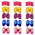 10 Pcs Pet Cat Puppy Bow Knot Headdress with Bells Dog Hair Bows Rubber