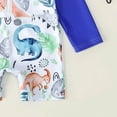 thumbnail image 4 of BOBOGOJP Toddler Baby Boy Swimsuit Shark/Turtle Long Sleeve One Piece Rash Guard Zip-up Bathing Suit Sunsuit Beachwear Sky Blue for Size 3-4 Years, 4 of 6