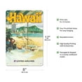 thumbnail image 2 of Hawaii - Waikiki Beach - United Air Lines - Vintage Airline Travel Poster by Allen Beck c.1970s - 8 x 12 inch Vintage Metal Tin Sign, 2 of 4