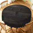 thumbnail image 2 of Tchckioa Round Tablecloth,Black Wooden Waterproof Stain Proof Table Cloth Cover for Kitchen Restaurant Decor,60 Inch, 2 of 6