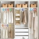 thumbnail image 5 of Divisores de ropa Uxcell, paquete de 16 divisores redondos para estantes de armario, divisores de tamaño para rack de ropa con etiquetas en blanco de 8 tamaños, blanco, 5 of 6