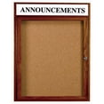 thumbnail image 5 of Aarco Products WBC3672RH Enclosed Bulletin Board with Header - Walnut, 5 of 6