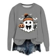 thumbnail image 3 of Shadoumai Halloween Spooky Graphic Sweatshirt For Women Cute Print Pullover Sweatshirts Pumpkin Ghost Sweater Plus Size Outfit, 3 of 5