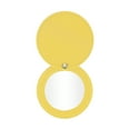 thumbnail image 1 of Ofertas Únicas 1 Pc Espejo de Maquillaje Circular Rotatorio para Viajes Vacaciones Salón de Belleza PU Acero Inoxidable Amarillo, 1 of 3