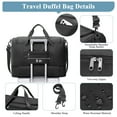 thumbnail image 5 of SYCNB Large Travel Duffel Bag, Weekender Overnight Bag for Women, Gym Tote Bag with Shoe Compartment, Carry-On Weekend Bag for Women with Wet Pocket for Travel Business, Black, 5 of 7
