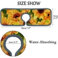 thumbnail image 2 of GZHJMY 2PCS Faucet Absorbent Mat, Vintage Sunflowers Washable Sink Splash Guard Drip Catcher, Kitchen Bath Countertop Microfiber Sink Drying Mats for Kitchen, 2 of 7