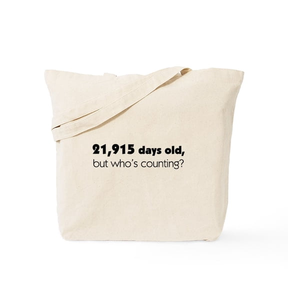 CafePress - 60Th Birthday Tote Bag - Unisex Canvas Tote Bag, Beige, 1-Piece