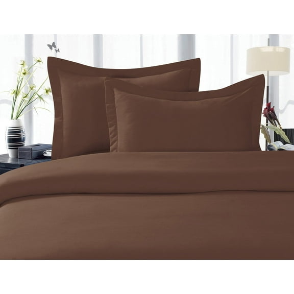 1800 Series Wrinkle 3-Piece Bed Sheet set, Deep Pocket - Twin/Twin XL Chocolate Brown