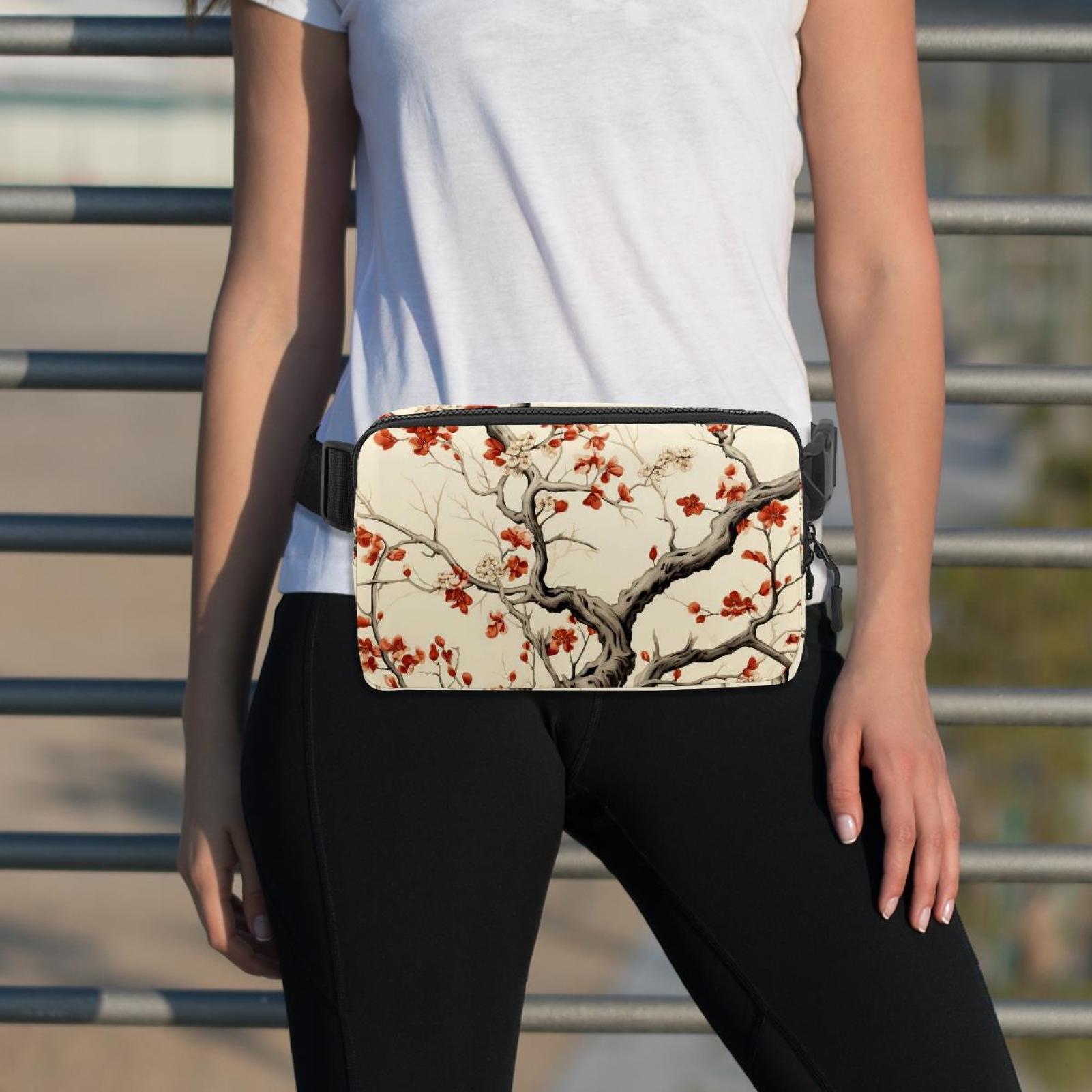 Tree Adjustable Lightweight Unisex Waist Bag Running Belt with Extension Strap Money Belt Holder