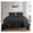 Black, variant on Berlin Olive Green Pinch Pleat Full Comforter Set, 3-Piece (Comforter and Pillow Shams) - Soft Pintuck, Lightweight All Season Microfiber Bedding