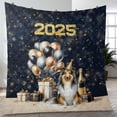 thumbnail image 4 of Happy New Year Collie Welcome 2025 Balloon Firework Party Quilt Blanket Collie Dog Lover Gifts Idea Cozy Comforter Throw Blanket - 01014, 4 of 5