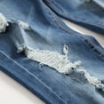 thumbnail image 6 of Aoochasliy Mens Jeans Men's New Tight-fitting Ripped Straight Hip-hop Stretch Motorcycle Denim Trouser, 6 of 6