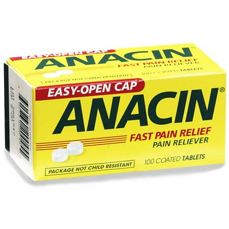 Insight Pharmaceuticals Anacin Pain Reliever, 100 ea