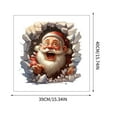thumbnail image 3 of Christmas 3D Wall Sticker - Break-Through Wall Santa Claus Design, Festive Wall & Door Decorations, Damage-Free Decorating for Christmas, Perfect for Holiday Ambiance, 15.34*15.74, D, 3 of 3