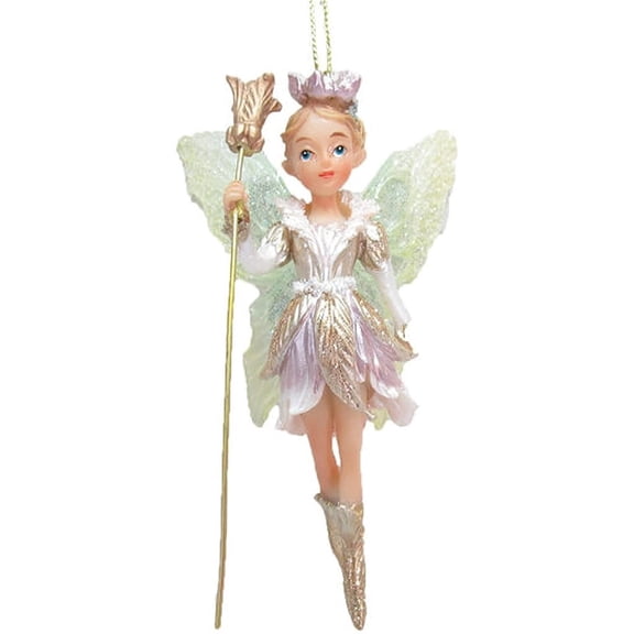 December Diamonds 79-81498 Glass & Resin Ornament Resin Fairy Queen Ornament 4.75 Inches