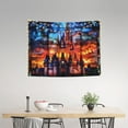 thumbnail image 2 of Easygdp Magical Stained Glass Castle Tapestrys Boutique Decor Wall Hanging for Living Room Bedroom Office Decor 29x37in, 2 of 8