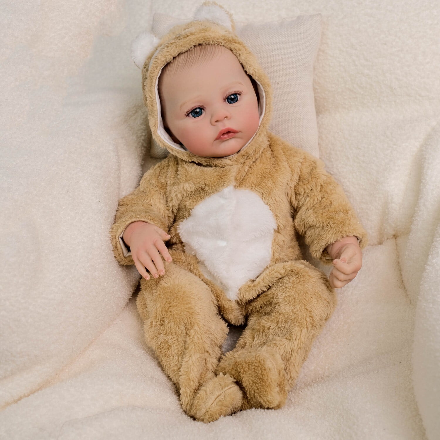 Reborn Baby Dolls, 19" Lifelike Realistic Newborn Doll with Cloth Body That Look Real,Christmas/Birthday Baby Doll Gift for Kids Age 3 +