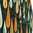 thumbnail image 3 of Designart "Retro-Styled Abstract Drops XIV" Modern Geometric Oversized Wall Clock, 3 of 5