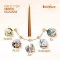 thumbnail image 4 of BOLSIUS 12 Orange Taper Candles - 10 Inch Unscented Smokeless, Dinner Candle Set - Premium European Quality - Dripless Wedding, Party, Home Decor 7.5 Hour Burn Time, 4 of 5