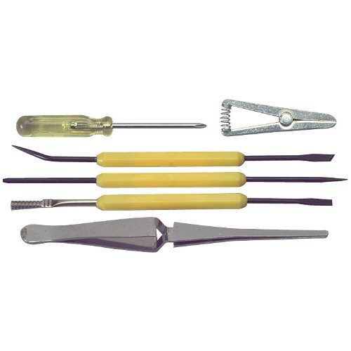 6 Piece Soldering Tool Accessory Kit With Heat Sink and Tweezers by