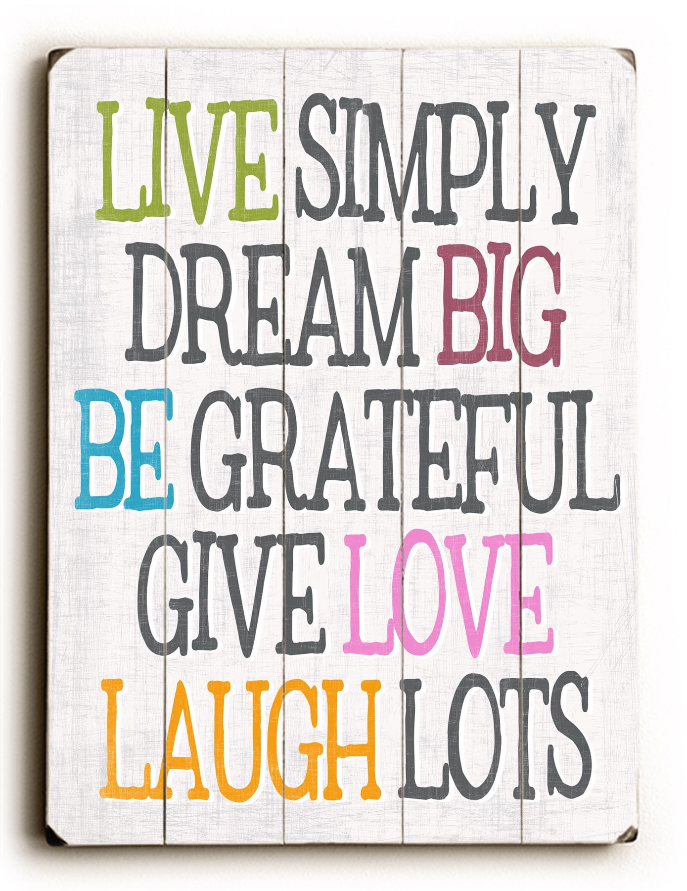Live simply dream big 12x16 Planked Wood Wall Decor by Misty Diller