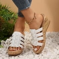 thumbnail image 5 of Womens Sandals Women's New Summer Plus-size Muffin Fish Mouth Wedge Sandals, 5 of 8