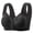Black, variant on Womens Large Bust Bras Wide Strap Front Closure Everyday Bra Lace Plus Size Wireless Bras Breathable Casual Push Up Brassiere Beige 36