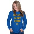 thumbnail image 4 of Our Love is Navy Strong Anchor Logo Unisex Plus Size Long Sleeve Shirt Brisco Brands 3X, 4 of 5