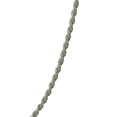 Brilliance Fine Jewelry Sterling Silver Rope Chain 20inch Necklace, white color