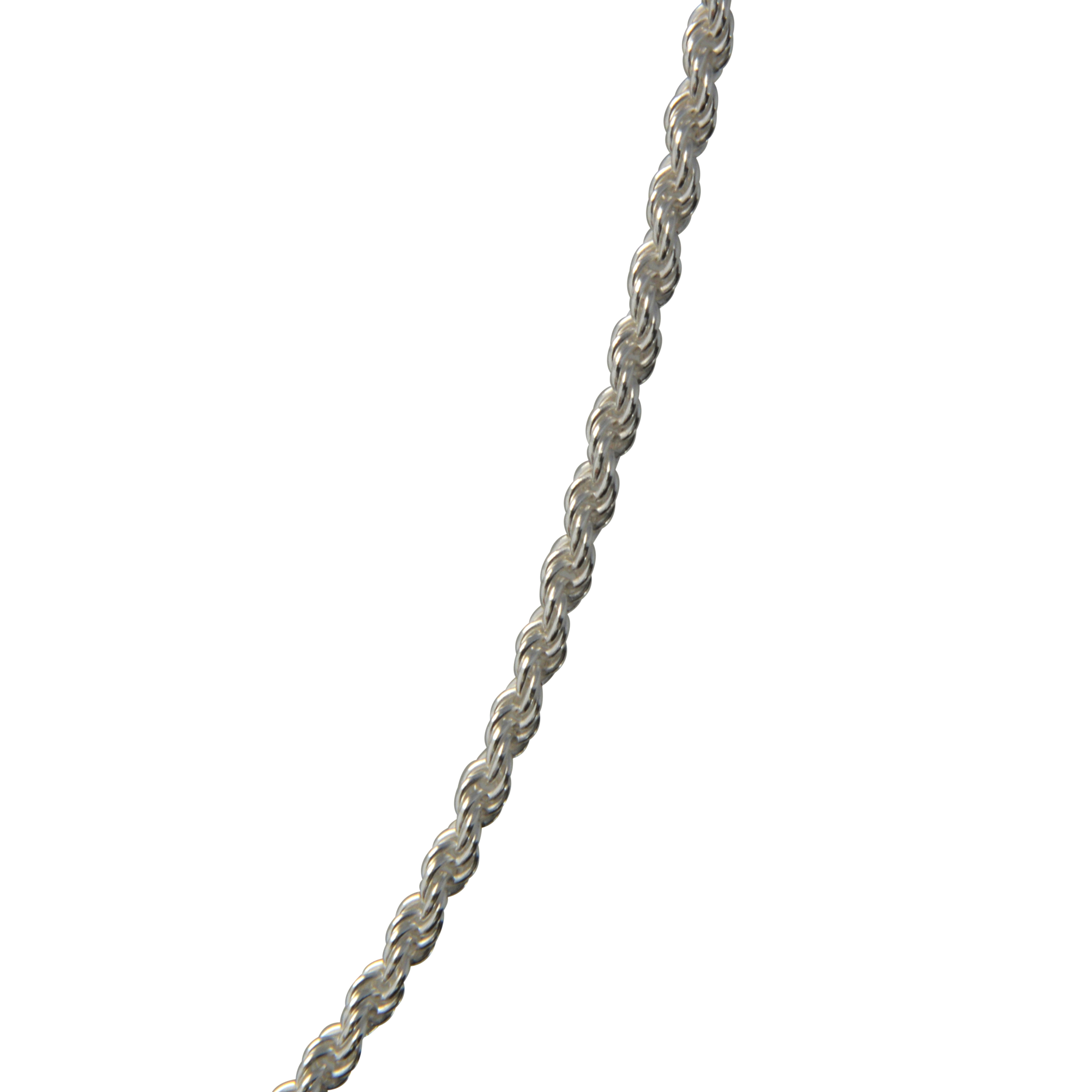 Brilliance Fine Jewelry 925 Sterling Silver Rope Chain Necklace, 20"