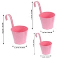 thumbnail image 2 of Milisten 3Ud De Jardinería En Hierro Rosa Para Colgar Plantas Y, 2 of 8