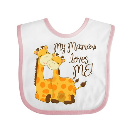 

Inktastic My Mamaw Loves Me! Gift Baby Boy or Baby Girl Bib