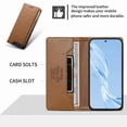 thumbnail image 2 of Funda Tipo Cartera de Cuero Sintético para XIAOMI 15 Ultra Bloqueo RFID, con Ranuras para Tarjetas y Bolsillo para Efectivo, Cierre Magnético Fuerte Marrón, 2 of 6